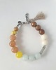 bransoletki z kamieni naturalnych Bransoletka  BOHO ART jadeit, jaspis, labradoryt, żółty, brąz, aqua, 2