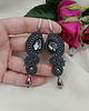 kolczyki soutache Długie kolczyki soutache na wesele, grafitowe kolczyki 2