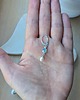 kolczyki srebrne Aqua chalcedon z perełką, srebrne kolczyki 3