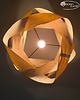lampy wiszące Drewniana lampa pofalowana ręcznie robiona AURORA L 2