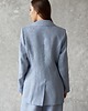 marynarki damskie Marynarka lniana damska baby blue 3