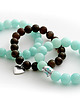 bransoletki z kamieni naturalnych Jade with clover pendant in mint 3