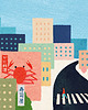 plakaty Plakat Tokio Japonia - panorama z Tokyo Tower 4