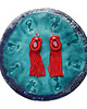 kolczyki soutache Czerwone kolczyki soutache z chwostami 1