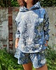 szorty damskie Szorty lniane w kwiaty handmade 8