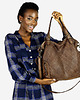 torby na ramię Miejska torebka z regulowanymi rączkami pleciona skóra handmade - brąz 3