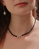 chokery Srebrny naszyjnik choker z naturalnymi turmalinami 2