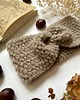 opaski do włosów Wełniana opaska twist boucle - beżowa 5