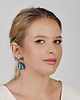 kolczyki szklane Kolczyki perłowe głębia turkusu Isin e11/14 1
