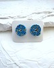 kolczyki soutache Niebiesko-złote kolczyki sutasz ślimaczki 1