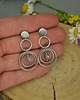 kolczyki wire wrapping Kolczyki sztyfty koła labradoryt  kółka stal chirurgiczna 7
