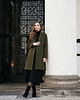 marynarki damskie TALIOWANY, zielony płaszcz 4