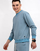 bluzy męskie Bluza męska basic  do V NIEBIESKA 2