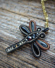 wisiory Ważka - naszyjnik soutache 2