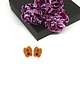 kolczyki soutache Kolczyki z hematytem pomarańczowe 2
