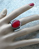 pierścionki srebrne Roman Ancient Ring ;) świetlista czerwień 2