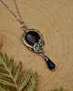 wisiory Długi wisiorek czarny onyks wire wrapping 3