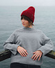 swetry damskie  BARIBAL Szary Sweter Oversize a la bluza Wełniana 100% Merino RWS XS/S 1