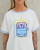t-shirt damskie Bawełniana koszulka o luźnym kroju sardines 5