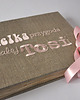 akcesoria na chrzest Lniany album dziecka haftowany 7