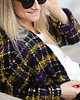 kardigany damskie Kira - Kolorowy wełniany kardigan w kratę 1