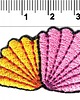 naszywki na ubrania Naszywka naprasowanka MUSZELKI termoprzylepna haft dla dzieci 4,1x2,6cm 1