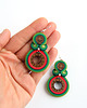 kolczyki soutache Zoey M - kolczyki etno, srebro 1