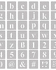 tapety i naklejki ścienne Szablon malarski  // 250 mm  // Times Roman Małe 2
