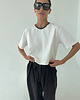 t-shirt damskie T-Shirt Move crop ecru cacao pliska 2