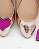 klipsy do butów I love U/ Fuchsia Pink - klipsy do butów Coquet 1
