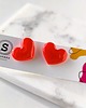 kolczyki z masy plastycznej Kolczyki serduszka 2