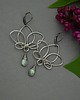 kolczyki wire wrapping Długie kolczyki kwiat lotosu labradoryt wire wrapping 1