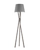 lampy podłogowe Drewniana lampa na trójnogu z abażurem butelkowa zieleń ANDORA 1