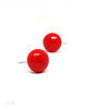 kolczyki szklane Kolczyki Opaque Red Drop 1
