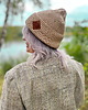 czapki damskie Bawełniana czapka beanie logo ekoskórka "Beżowa" 1