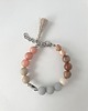 bransoletki z kamieni naturalnych Bransoletka  BOHO ART jadeit, jaspis, brąz, niebieski, rudy, beż 1