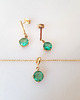 kolczyki pozłacane Kolczyki pozłacane Emerald Dots 4