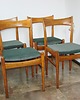 krzesła Komplet 4 krzeseł skandynawskich, lata 70., drewno bukowe  9
