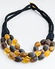 korale Naszyjnik bursztynowy sznurek makrama 1