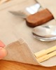pokrowce i etui - organizery Etui na sztućce, Lniany pokrowiec, zero waste, beżowy 3
