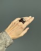 pierścionki - różne Pierścionek 02 ceramiczny srebrno brązowy, statement ring 3