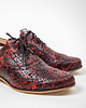 półbuty damskie Skórzane półbuty jazzówki Zapato model 246 czarno-czerwony marmur 3