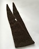 szale damskie Chocolate brown alpaca hand knitted scarf. 5