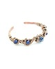 bransoletki wire wrapping Miedziana bransoleta mankietowa z lapis lazuli 7