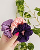gumki do włosów Satynowa gumka do włosów scrunchie Bakłażan RÓŻNE MODELE 6
