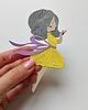 kartki scrapbooking Kartka  Dziewczyna w żółtym 2