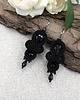 kolczyki soutache Anya kolczyki sutasz romantyczne małe lekkie czarne 2