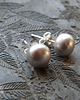 kolczyki wire wrapping Stalowe perły   -   kolczyki 3