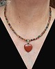 wisiory Urocze serce z jaspisu brekcja prezent handmade dla ukochanej osoby 3