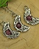 wisiory Wisiorek księżyc różowy turmalin wire wrapping 2